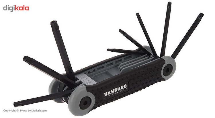 مجموعه 8 عددی آچار ستاره ای تاشو هامبورگ مدل H5960